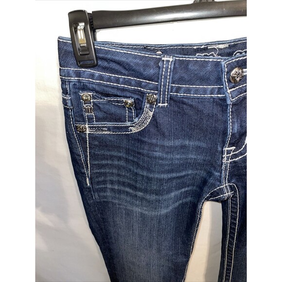 Miss Me Women’s Bootcut Jeans Size 27 30x30 Blue Western Cowgirl Rodeo Dark Wash - Picture 6 of 12